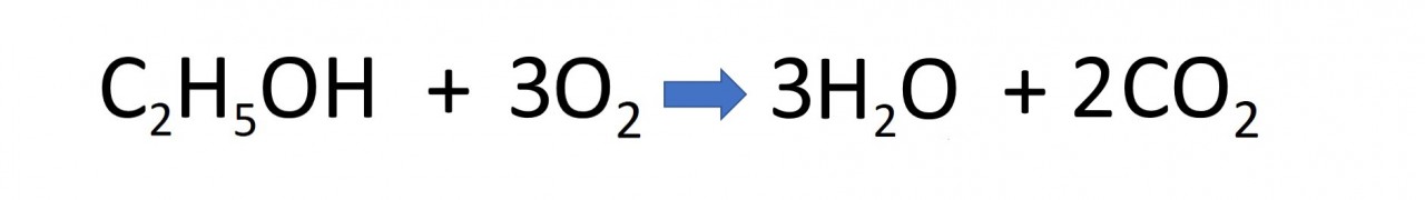 equation for complete combustion of ethanol