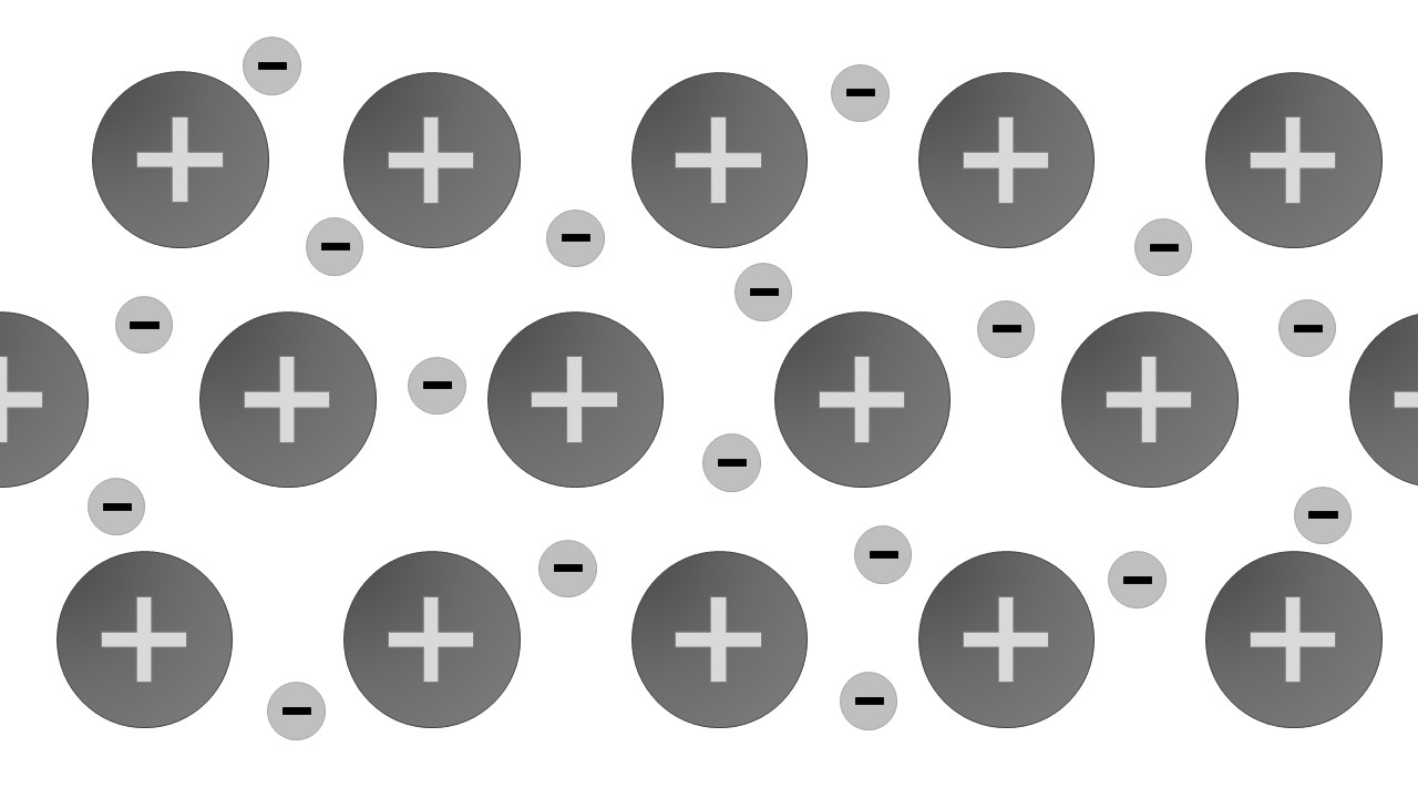 Giant metallic lattice : positive ions in a sea of delocalised electrons